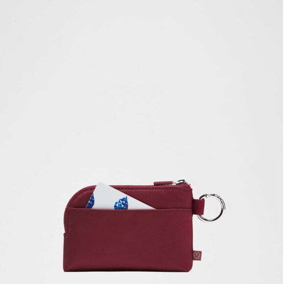 Lululemon Clippable Card Pouch Deep Luxe / Pink Tide (NWT) - Picture 2 of 9